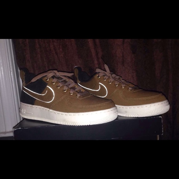 Brown, Black, and white Air Force 1s - Picture 2 of 3